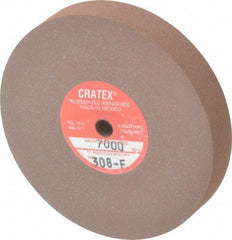Cratex - 3" Diam x 1/4" Hole x 1/2" Thick, Surface Grinding Wheel - Silicon Carbide, Fine Grade, 7,000 Max RPM, Rubber Bond, No Recess - USA Tool & Supply