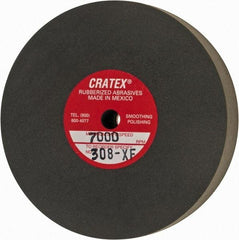 Cratex - 3" Diam x 1/4" Hole x 1/2" Thick, Surface Grinding Wheel - Silicon Carbide, Extra Fine Grade, 7,000 Max RPM, Rubber Bond, No Recess - USA Tool & Supply