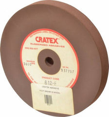 Cratex - 6" Diam x 1/2" Hole x 3/4" Thick, Surface Grinding Wheel - Silicon Carbide, Fine Grade, 3,600 Max RPM, Rubber Bond, No Recess - USA Tool & Supply