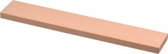 Made in USA - 320 Grit Aluminum Oxide Rectangular Polishing Stone - Extra Fine Grade, 1" Wide x 6" Long x 1/4" Thick - USA Tool & Supply