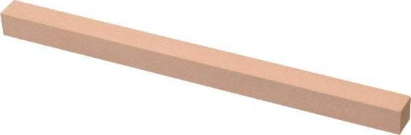 Made in USA - 400 Grit Aluminum Oxide Square Polishing Stone - Super Fine Grade, 3/8" Wide x 6" Long x 3/8" Thick - USA Tool & Supply