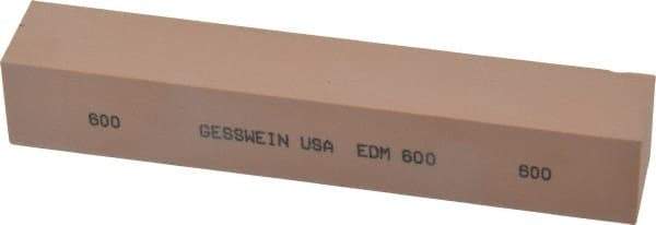 Made in USA - 600 Grit Aluminum Oxide Square Polishing Stone - Super Fine Grade, 1" Wide x 6" Long x 1" Thick - USA Tool & Supply