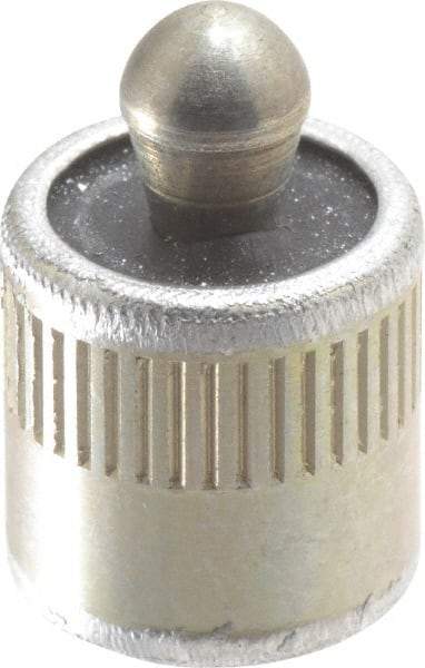 Vlier - 7/16" Body Diam, 0.45" Body Length, 0.2" Nose Diam, 0.24" Nose Length, Spring Locating Pin - 22.5 Lb Final End Force, Aluminum Body, Alloy Steel Nose - USA Tool & Supply