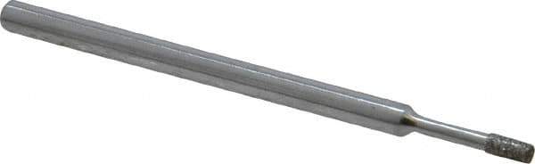 Strauss - 0.157" Head Thickness Diamond (Abrasive) Grinding Pin - 1/8" Shank Diam x 2" Shank Length, (170 Mesh Grit) - USA Tool & Supply