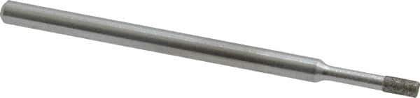 Strauss - 0.157" Head Thickness Diamond (Abrasive) Grinding Pin - 1/8" Shank Diam x 2" Shank Length, (170 Mesh Grit) - USA Tool & Supply