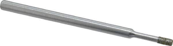 Strauss - 0.157" Head Thickness Diamond (Abrasive) Grinding Pin - 1/8" Shank Diam x 2" Shank Length, Medium Grade, 80 Grit - USA Tool & Supply