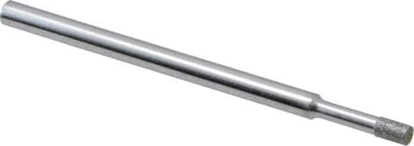Strauss - 0.157" Head Thickness Diamond (Abrasive) Grinding Pin - 1/8" Shank Diam x 2" Shank Length, (170 Mesh Grit) - USA Tool & Supply