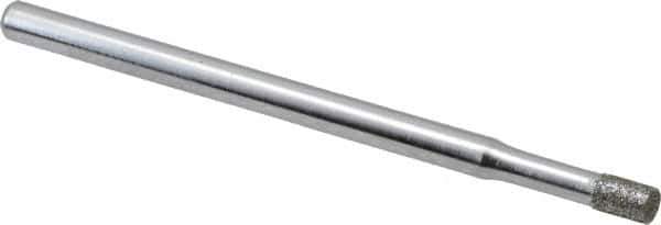 Strauss - 0.11" Head Diam x 0.157" Head Thickness Diamond (Abrasive) Grinding Pin - 1/8" Shank Diam x 2" Shank Length, Fine Grade, 120 Grit - USA Tool & Supply
