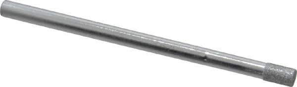 Strauss - 1/8" Head Diam x 0.197" Head Thickness Diamond (Abrasive) Grinding Pin - 1/8" Shank Diam x 2" Shank Length, (170 Mesh Grit) - USA Tool & Supply