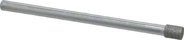 Strauss - 0.157" Head Diam x 0.197" Head Thickness Diamond (Abrasive) Grinding Pin - 1/8" Shank Diam x 2" Shank Length, (170 Mesh Grit) - USA Tool & Supply