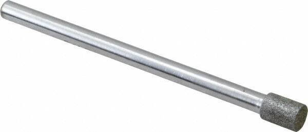 Strauss - 0.177" Head Diam x 1/4" Head Thickness Diamond (Abrasive) Grinding Pin - 1/8" Shank Diam x 2" Shank Length, (170 Mesh Grit) - USA Tool & Supply