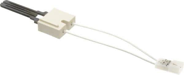 White-Rodgers - 120 VAC, 5 Amp, Two Terminal Receptacle with .093" Male Pins Connection, Silicon Carbide Hot Surface Ignitor - 9" Lead Length, For Use with Gas Burner - USA Tool & Supply