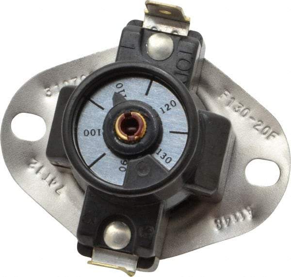White-Rodgers - 90 to 130°F Cut In Temp, Close on Rise Switch Action, Snap Disc Control - 120/240 VAC, 72A at 120VAC, 60A at 240VAC Locked Rotor Amps, 25A at 120VAC, 25A at 240VAC Resistive Rating, Fan Control - USA Tool & Supply