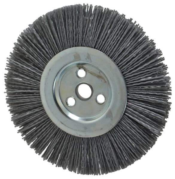 Dico - 6" OD, 5/8" Arbor Hole, Crimped Nylon Wheel Brush - 3/8" Face Width - USA Tool & Supply