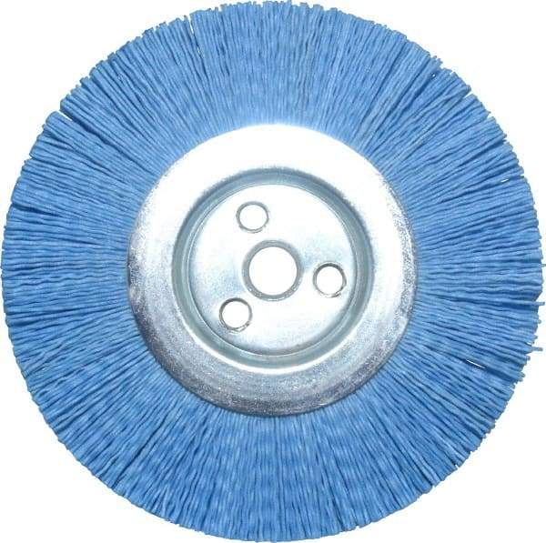 Dico - 6" OD, 5/8" Arbor Hole, Crimped Nylon Wheel Brush - 3/8" Face Width - USA Tool & Supply