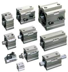 SMC PNEUMATICS - Air Cylinder Foot Bracket - For 3/4" Air Cylinders, Use with NCQ2 Air Cylinders - USA Tool & Supply