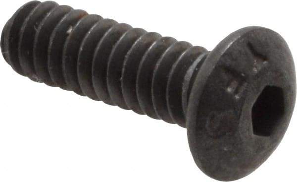 Value Collection - #4-40 UNC Hex Socket Drive, Button Screw - Alloy Steel, Black Oxide Finish, Fully Threaded, 3/8" Length Under Head - USA Tool & Supply