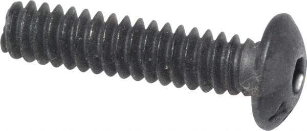 Value Collection - #4-40 UNC Hex Socket Drive, Button Screw - Alloy Steel, Black Oxide Finish, Fully Threaded, 1/2" Length Under Head - USA Tool & Supply