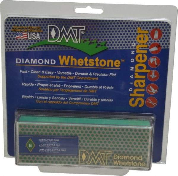 DMT - 6" Long x 2" Wide x 3/4" Thick, Diam ond Sharpening Stone - Rectangle, 1200 Grit, Extra Fine Grade - USA Tool & Supply