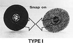 Merit Abrasives - 3" Diam Quick-Change Type R Disc Backing Pad - 1/4" Shank Diam, Hard Density, 20,000 RPM, Power-Lock Type 3 Compatible - USA Tool & Supply