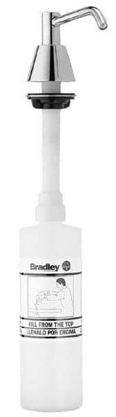 Bradley - 16 oz Liquid Soap Dispenser Pump - Polyethylene, Hand Pump, Clear - USA Tool & Supply