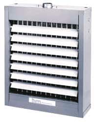 Mestek - 18" Fan Diam, 1900 CFM, Steam & Hot Water, Horizontal Hydronic Suspended Heater - USA Tool & Supply