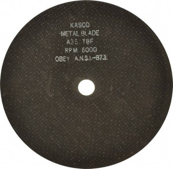 Made in USA - 9" 36 Grit Aluminum Oxide Cutoff Wheel - 1/8" Thick, 7/8" Arbor, 6,000 Max RPM, Use with Angle Grinders - USA Tool & Supply