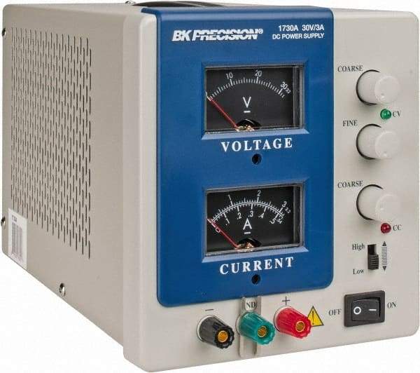 B&K Precision - 180 Watt, 0 to 3 Amp, 0 to 30 VDC Output, Power Supply - 5-1/2 Inch Wide x 12-1/2 Inch Deep x 6.2 Inch High, 32 to 104°F, Analog - USA Tool & Supply