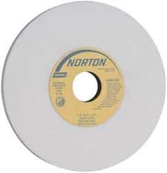 Norton - 7" Diam x 1-1/4" Hole x 1/2" Thick, I Hardness, 60 Grit Surface Grinding Wheel - Aluminum Oxide, Type 1, Medium Grade, 3,600 Max RPM, Vitrified Bond, No Recess - USA Tool & Supply