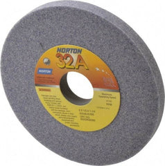 Norton - 6" Diam x 1-1/4" Hole x 1/2" Thick, K Hardness, 46 Grit Surface Grinding Wheel - Aluminum Oxide, Type 1, Coarse Grade, 4,140 Max RPM, Vitrified Bond, No Recess - USA Tool & Supply