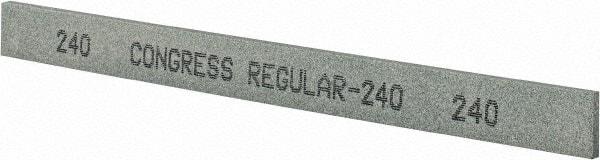 Made in USA - 240 Grit Silicon Carbide Rectangular Polishing Stone - Very Fine Grade, 1/2" Wide x 6" Long x 1/8" Thick - USA Tool & Supply