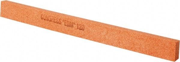 Made in USA - 120 Grit Aluminum Oxide Rectangular Polishing Stone - Fine Grade, 1/2" Wide x 6" Long x 1/4" Thick - USA Tool & Supply