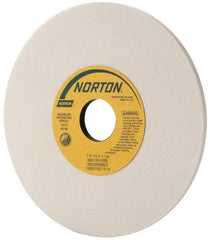 Norton - 7" Diam x 1-1/4" Hole x 1/4" Thick, I Hardness, 100 Grit Surface Grinding Wheel - Aluminum Oxide, Type 1, Fine Grade, 3,600 Max RPM, Vitrified Bond, No Recess - USA Tool & Supply
