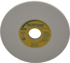 Norton - 7" Diam x 1-1/4" Hole x 1/4" Thick, J Hardness, 100 Grit Surface Grinding Wheel - Aluminum Oxide, Type 1, Fine Grade, 3,600 Max RPM, Vitrified Bond, No Recess - USA Tool & Supply