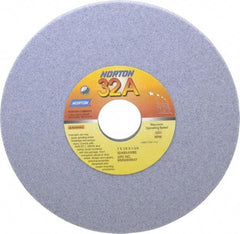 Norton - 7" Diam x 1-1/4" Hole x 1/4" Thick, H Hardness, 60 Grit Surface Grinding Wheel - Aluminum Oxide, Type 1, Medium Grade, 3,600 Max RPM, Vitrified Bond, No Recess - USA Tool & Supply