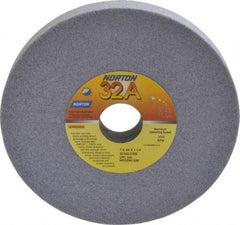 Norton - 7" Diam x 1-1/4" Hole x 3/4" Thick, I Hardness, 60 Grit Surface Grinding Wheel - Aluminum Oxide, Type 1, Medium Grade, 3,600 Max RPM, Vitrified Bond, No Recess - USA Tool & Supply