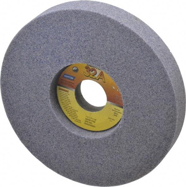 Norton - 7" Diam x 1-1/4" Hole x 1" Thick, I Hardness, 46 Grit Surface Grinding Wheel - Aluminum Oxide, Type 5, Coarse Grade, 3,600 Max RPM, Vitrified Bond, One-Side Recess - USA Tool & Supply