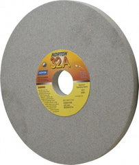 Norton - 8" Diam x 1-1/4" Hole x 1/2" Thick, I Hardness, 80 Grit Surface Grinding Wheel - Aluminum Oxide, Type 1, Medium Grade, 3,600 Max RPM, Vitrified Bond, No Recess - USA Tool & Supply