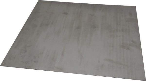 Made in USA - 0.048 Inch Thick x 12 Inch Wide x 12 Inch Long, 304 Stainless Steel Sheet - Intermediate Polished Finish, #4 - USA Tool & Supply