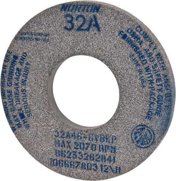 Norton - 12" Diam x 5" Hole x 1" Thick, G Hardness, 46 Grit Surface Grinding Wheel - Aluminum Oxide, Type 1, Coarse Grade, 2,070 Max RPM, Vitrified Bond, No Recess - USA Tool & Supply