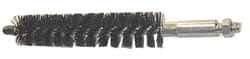 Schaefer Brush - 4" Brush Length, 7/16" Diam, Nylon Single Stem, Single Spiral Condenser Tube Brush - 6-1/4" Long, Nylon, 1/4-28 Male Connection - USA Tool & Supply