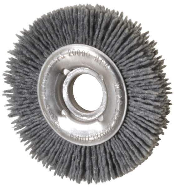 Osborn - 4" OD, 5/8" Arbor Hole, Crimped Nylon Wheel Brush - 1/2" Face Width, 5/8" Trim Length, 20,000 RPM - USA Tool & Supply