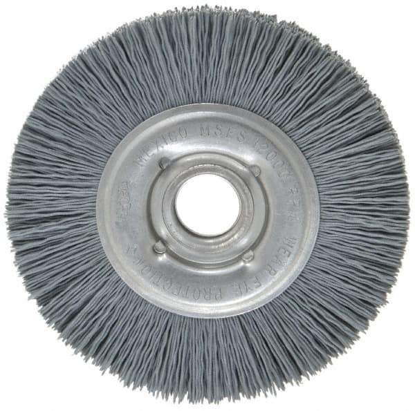 Osborn - 4" OD, 5/8" Arbor Hole, Crimped Nylon Wheel Brush - 5/8" Face Width, 3/4" Trim Length, 12,000 RPM - USA Tool & Supply