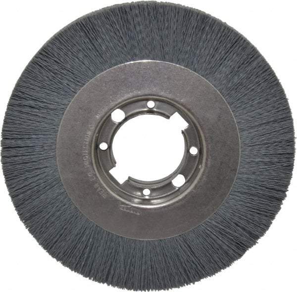 Osborn - 8" OD, 2" Arbor Hole, Crimped Nylon Wheel Brush - 7/8" Face Width, 1-1/2" Trim Length, 4,500 RPM - USA Tool & Supply