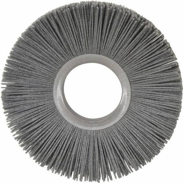 Osborn - 6" OD, 2" Arbor Hole, Crimped Nylon Wheel Brush - 1/2" Face Width, 1-5/8" Trim Length, 5,500 RPM - USA Tool & Supply