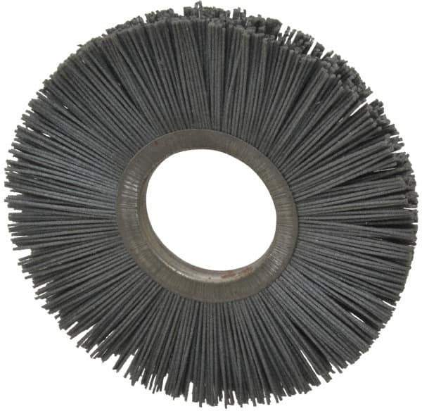 Osborn - 6" OD, 2" Arbor Hole, Crimped Nylon Wheel Brush - 1/2" Face Width, 1-5/8" Trim Length, 5,500 RPM - USA Tool & Supply