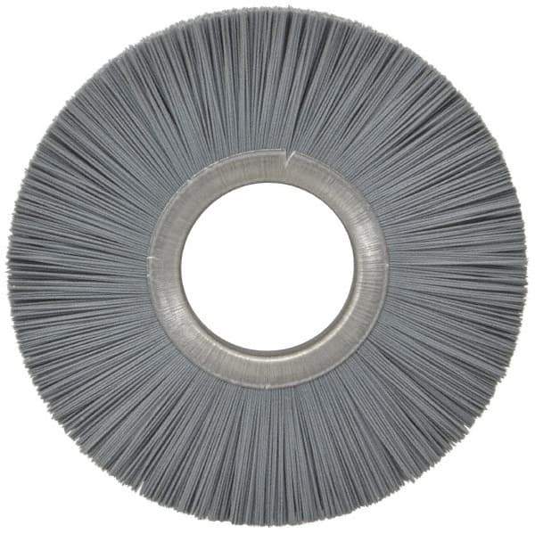 Osborn - 6" OD, 2" Arbor Hole, Crimped Nylon Wheel Brush - 1/2" Face Width, 1-5/8" Trim Length, 5,500 RPM - USA Tool & Supply