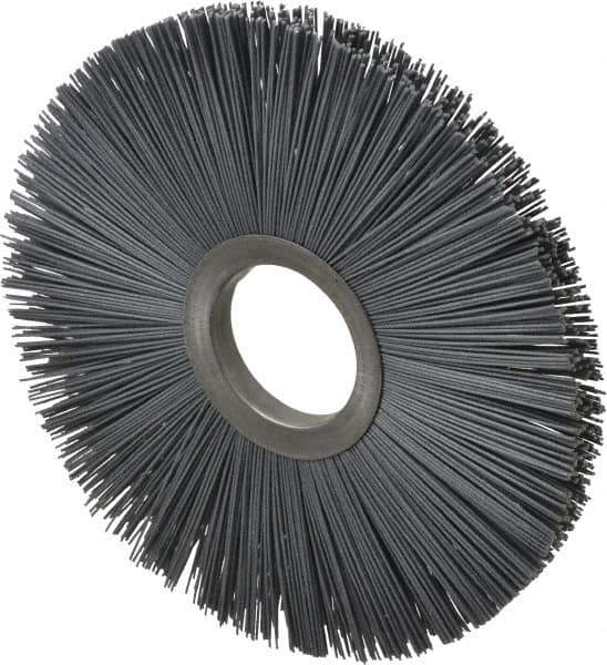 Osborn - 8" OD, 2" Arbor Hole, Crimped Nylon Wheel Brush - 1/2" Face Width, 2-5/8" Trim Length, 5,500 RPM - USA Tool & Supply