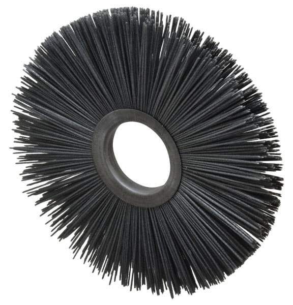 Osborn - 8" OD, 2" Arbor Hole, Crimped Nylon Wheel Brush - 1/2" Face Width, 2-5/8" Trim Length, 5,500 RPM - USA Tool & Supply