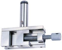 Accupro - 1.962 Jaw Opening Capacity, 42.93mm Jaw Height, Toolmaker's Vise - Flat Jaw, 123mm OAL x 38.1mm OAW x 4.54" OAH - USA Tool & Supply